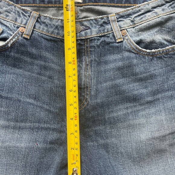 MM Vintage Distressed Boyfriend Jeans Women's 30 Raw Cropped CuffedPatched Denim - Picture 7 of 11